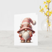 かわいい小人、愛のサイン カード (黄色い花)