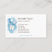 かわいい小児家庭歯科スマイル 名刺 (裏面)