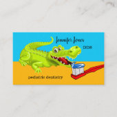 かわいい小児歯科医アポイントメント名刺 予約カード (正面)