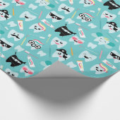 かわいい小児歯科歯の歯型 ラッピングペーパー (角)