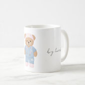 かわいい小児科看護師テディベアマグカップ コーヒーマグカップ (正面右)