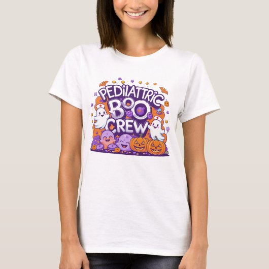 かわいい小児科BooクルーのTシャツ 怖いナースの幽霊 Tシャツ (正面)