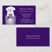 かわいい小型の小犬 名刺 (正面/裏面)