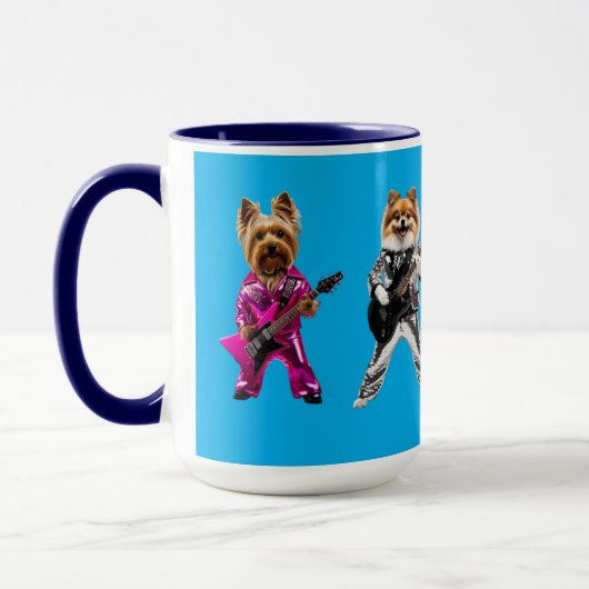 かわいい小型犬のロッカーズ マグカップ (左)