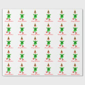 かわいい小妖精や小人のクリスマス ラッピングペーパー (フラット)