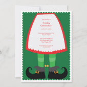 かわいい小妖精や小人のスカートの休日のパーティの招待状 招待状 (正面)