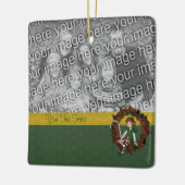 かわいい小妖精や小人オンリースホリデーフォト セラミックオーナメント (左)