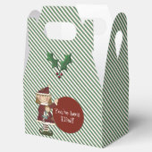 かわいい小妖精や小人ストライプのクリスマスギフトボックス フェイバーボックス (オープン)