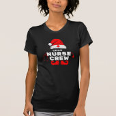 かわいい小妖精や小人ナースCRNAクリスマスクルーTシャツ Tシャツ (正面)