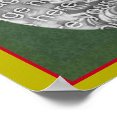 かわいい小妖精や小人ホリデーフレーム自分の写真を作成 ポスター (角)