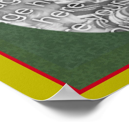 かわいい小妖精や小人ホリデーフレーム自分の写真を作成 ポスター (角)