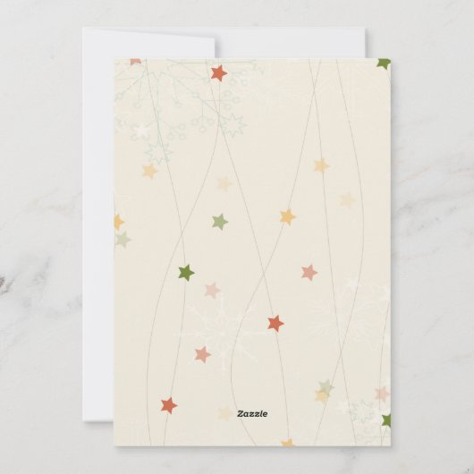 かわいい小妖精や小人メリークリスマスホリデーグリーティングカード シーズンカード (裏面)