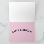 かわいい小妖精や小人レザーガールファンタジー誕生日カード カード (内部)