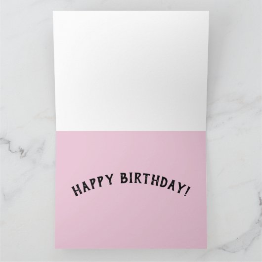 かわいい小妖精や小人レザーガールファンタジー誕生日カード カード (内部)