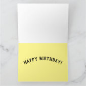 かわいい小妖精や小人女性芸術ファンタジー誕生日カード カード (内部)