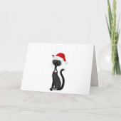 かわいい小妖精や小人猫とサンタ・クリスマス シーズンカード (裏面)