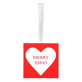 かわいい小妖精や小人&エンジェルクリスマス付きハート キューブオーナメント (右)