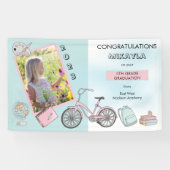 かわいい小学生フォトガール卒業 横断幕 (横)