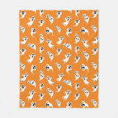 かわいい小幽霊たち怖いおもしろいハロウィーン フリースブランケット (正面)