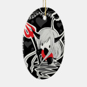 かわいい小悪魔の少女 セラミックオーナメント (右)