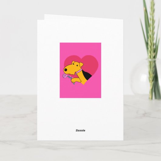 かわいい小犬のバレンタインデーカード シーズンカード (裏面)