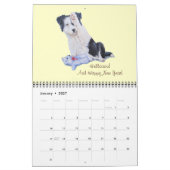 かわいい小犬のポートレートの絵画現実主義者の芸術2019年 カレンダー (1月 2027)