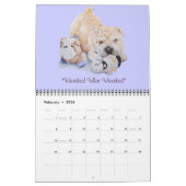 かわいい小犬のポートレートの絵画現実主義者の芸術2019年 カレンダー (2月 2026)