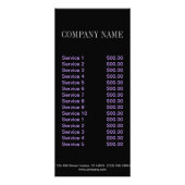 かわいい小犬の託児所ペット付き添いペットトリマー ラックカード (裏面)