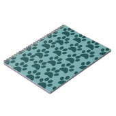 かわいい小犬の足はブルーグレーの愛犬家を印刷します ノートブック (左側)