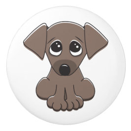 かわいい小犬 セラミックノブ