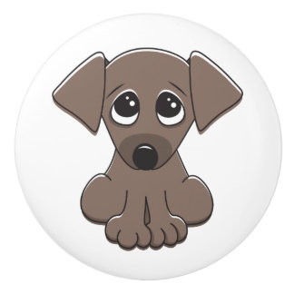 かわいい小犬 セラミックノブ
