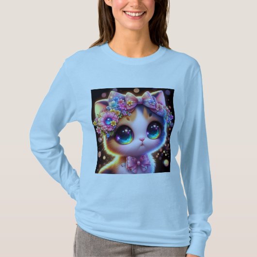 かわいい小猫 Tシャツ (正面)