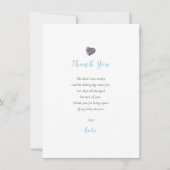 かわいい小石のハート赤ちゃんシャワーありがとう詩 サンキューカード (正面)