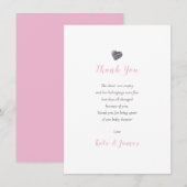 かわいい小石ハートのベイビーガール感謝詩 サンキューカード (正面/裏面)