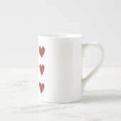かわいい小赤いハートバレンタインデーのプレゼント ボーンチャイナマグカップ (右)