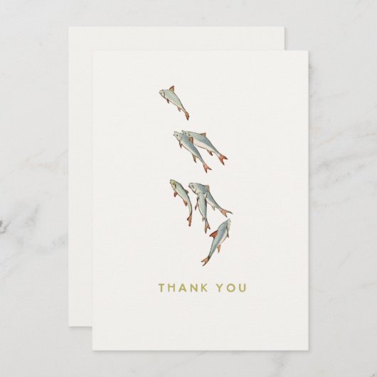 かわいい小魚ありがとう ノートカード (正面/裏面)