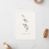 かわいい小魚ありがとう ノートカード (正面/裏面インサイチュ)