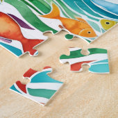 かわいい小魚パズル。 ジグソーパズル (側面)