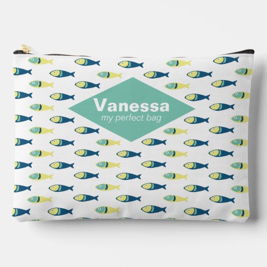 かわいい小魚。 アクセサリーポーチ (正面)