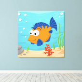 かわいい小魚 キャンバスプリント (インサイチュ (ウッドフロア))