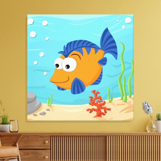 かわいい小魚 キャンバスプリント (インサイチュ (リビング))