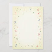 かわいい小鳥の誕生日パーティーの招待状 招待状 (裏面)