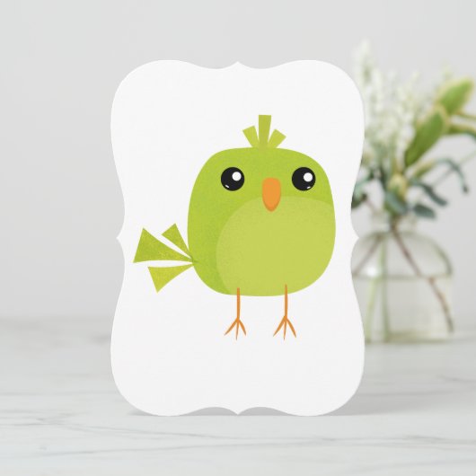 かわいい小鳥 招待状 (スタンド正面)