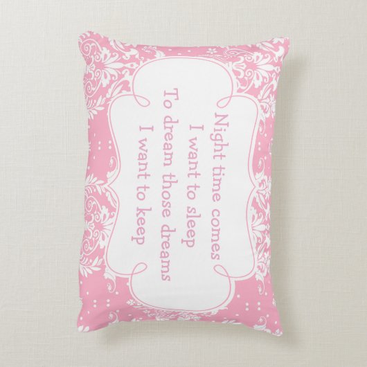 かわいい少女が祈るイラストと詩 アクセントクッション (裏面(縦))