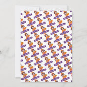 かわいい少女のカボチャのトリックオアトリート招待状 招待状 (裏面)