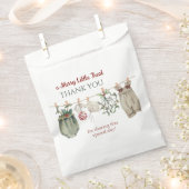 かわいい少女のクリスマス衣類 ありがとう フェイバーバッグ (クリップ留めされた状態)