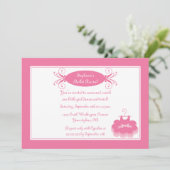 かわいい少女のバレエダンス発表会招待状 招待状 (スタンド正面)