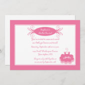 かわいい少女のバレエダンス発表会招待状 招待状 (正面/裏面)