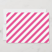 かわいい少女のピンクモンスター 2歳の誕生日パーティーの写真 招待状 (裏面)