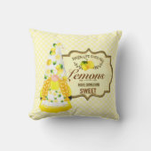 かわいい少女の小人とレモン クッション (正面)